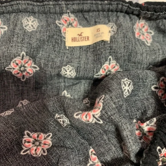 Hollister Black Strapless Patterned Romper XS - Picture 8 of 10